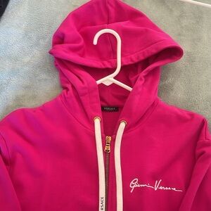 Versace Fuchsia Hoodie with Signature Logo